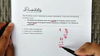 Mathicum Vlog 5 Divisibility Rule for 7 [upl. by Megan379]