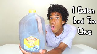 Drinking 1 Gallon of Iced Cold Iced Tea [upl. by Felt]