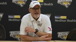 Full Press Conference Following Towson Footballs Loss to Udel [upl. by Wilie]