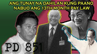 ANG TOTOONG KWENTO SA LIKOD NG 13TH MONTH PAY LAW  MAY 13TH MONTH PAY DIN ANG IBANG BANSA  PD 851 [upl. by Nelie]