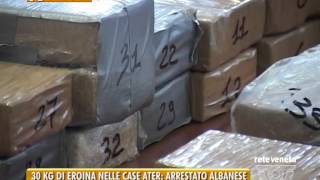 19022015  30 KG DI EROINA NELLE CASE ATER ARRESTATO ALBANESE [upl. by Zorana]