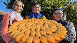 TRADITIONAL AZERBAIJAN DESSERT SHEKERBURA  RELAXING COOKING IN THE VILLAGE  RURAL LIFE [upl. by Llebiram717]