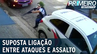 Após assalto com mascarados polícia suspeita de ataque a carro forte  Primeiro Impacto 070422 [upl. by Chesna836]