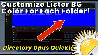 Directory Opus Quickie Setting Custom Colors for Listers By Folder [upl. by Horne]