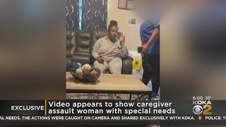 Video Shows Caregiver Appearing To Assault Woman [upl. by Lipcombe]