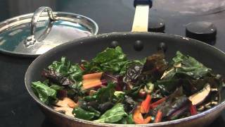 Healthy Cooking 1 Swiss Chard amp Mushrooms Recipe Celina Food Smarty [upl. by Aryajay]