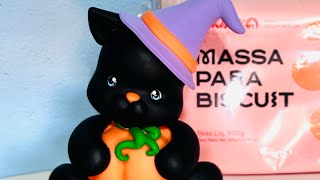 Gatinho Preto em Biscuit  Especial de Halloween da InkWay [upl. by Lerrehs]