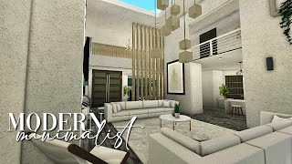 Bloxburg Modern Minimalist Home 226k  No Large Plot  Realistic House Build [upl. by Gladis769]