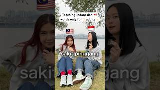 Teaching Indonesian words only for ✨adults ✨😉🇮🇩🤝🇲🇾 with msqiwiie language funny [upl. by Anahsirk255]