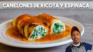 CANELONES DE RICOTA Y ESPINACA para el almuerzo del domingo [upl. by Nostaw983]