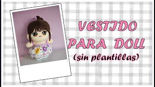 K pop Doll  ¿Cómo hacer un vestido  Sin plantilla  Ropa para doll [upl. by Irt]