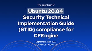 CFEngine The agent is in 17  STIG compliance for CFEngine [upl. by Gyimah]