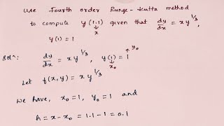 Runge Kutta Method  18mat31 Module 4  JanFeb 2023 Qno 8b [upl. by Pacifica889]