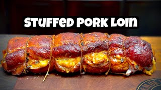 Smoked amp Stuffed Pork Loin Recipe  Smokin Joes Pit BBQ [upl. by Harv]