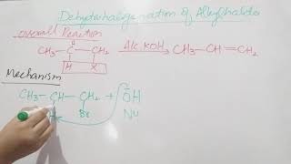 Dehydrohalogenation of alkyl halide as preparatory method of alkenes [upl. by Whiteley88]