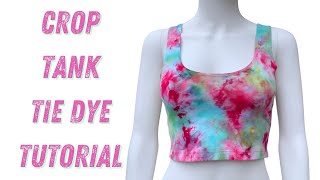 TieDye Designs Crop Tank Tight Scrunch Ice Dye [upl. by Etnomaj]