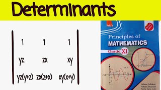 3e Determinants class 11 principles of Mathematics [upl. by Reinert104]