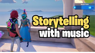 Storytelling with music Fortnite Island Walkthrough Part4 [upl. by Alrahs]