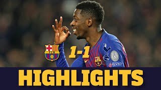 BARÇA 11 TOTTENHAM  Match highlights [upl. by Dalis]