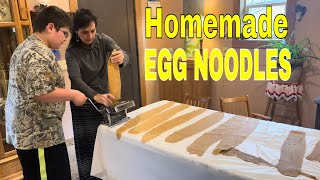 Making Homemade Egg Noodles Making Pasta [upl. by Paul]