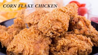 Kfc Style Popcorn Chicken Recipe Corn Flake Fried Chicken Recipes [upl. by Alesiram]