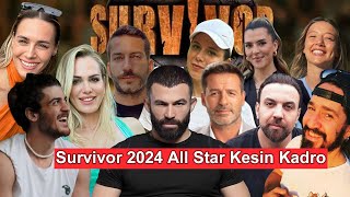 SURVIVOR 2024 ALL STAR KADROSU  2024 Survivor Yarışmacıları kadrosu kesin liste survivor2024 [upl. by Terhune]