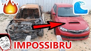 Flooded SUBARU STI IMPOSSIBLE Rebuild attempt PART 1 CRRISPY FIRE DAMAGE SAVES THE DAY [upl. by Ko791]