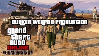 GTA 5 Online  Gunrunning DLC  Starting Bunker Weapon Production [upl. by Hanna]