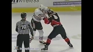 Bob Boughner vs Chris Simon Mar 7 2003 [upl. by Ioj646]