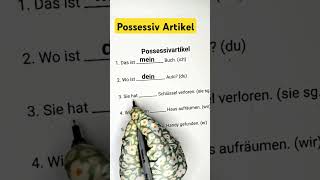 Possessiv Artikel  Learn German  German for beginners  B1 Deutsch [upl. by Corso]