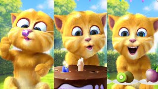 talking ginger fun viral video 😂 funniest cat 🤣 amp eating unlimited foods 🍌🥪🍰🥞🥑🍉🍔🍓🧆🍍🍿😱 catvideos [upl. by Rai]