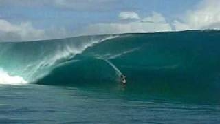 Surfer  Laird Hamilton Surf Teahupoo 17 August 2000 [upl. by Enautna]