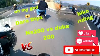 NS200 VS DUKE 200 DRAG  OH MY GOD 😱 DARA DIYA 😱 [upl. by Emyaj]