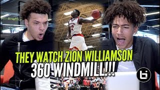 THEY WATCH ZION WILLIAMSON 360 WINDMILL Ballislife Reaction [upl. by Richter]