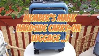 Members Mark Hardside Carryon Pro Spinner Suitcase With USB [upl. by Pietro]