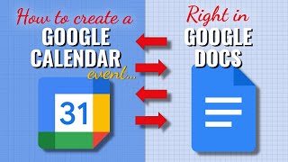 How to create a Google Calendar event right in a Google Doc [upl. by Neeneg]