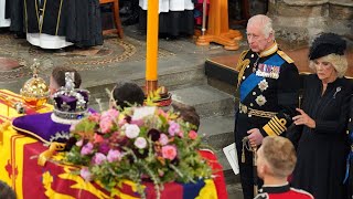 King Charles III overcome with emotion during God Save the King [upl. by Osicnarf538]