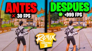 La MEJOR GUIA de OPTIMIZACION para FORTNITE REMIX ✅ Aumenta FPS [upl. by Eanaj]