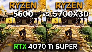 Ryzen 5 5600 vs Ryzen 7 5700X3D  RTX 4070 Ti SUPER  1080p  1440p  2024 [upl. by Ruomyes]