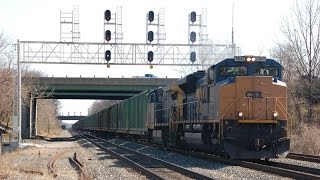 Almost 2 Hours Of CSX Freight Trains [upl. by Anwahsat]