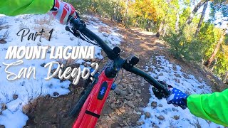 MTB Mount Laguna San Diego California Cleveland National Forest trail review  snow drone and dork [upl. by Rudolph]