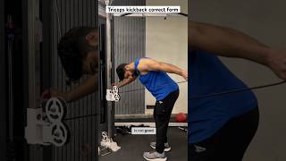 How to do triceps kickback in correct way with cable  correct form [upl. by Shaylynn]