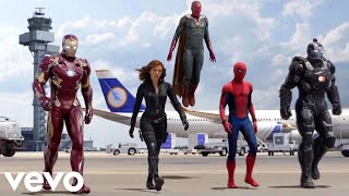 PETRUNKO REMIX by FanEOne  Team Iron Man vs Team Cap Airport Battle Scene [upl. by Suirred]