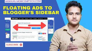 How to Add Floating Ads to Bloggers Sidebar Sticky Sidebar Ads In Blogger With Adsense blogger [upl. by Alvera]