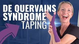 How to Tape De Quervains Syndrome Do It Yourself Taping to Stop Thumb Pain [upl. by Hesoj]