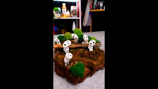 How to Make Kodama Plant Buddies Diorama  DIY 🌿🌳👻 Shorts [upl. by Zhang]