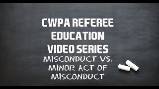 2024 Collegiate Water Polo Association Referee Online Training Series Misconduct vs MAM [upl. by Eronel536]