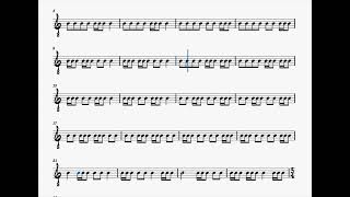 Rhythm Chart 125  Sixteenth Patterns Guided Practice [upl. by Nylaras]