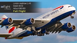 British Airways Airbus A380 Full Flight London to Boston [upl. by Blanc914]