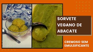 Sorvete Vegano Cremoso de Abacate  Somente 4 Ingredientes  Receita Fácil e Rápida [upl. by Nolyad]